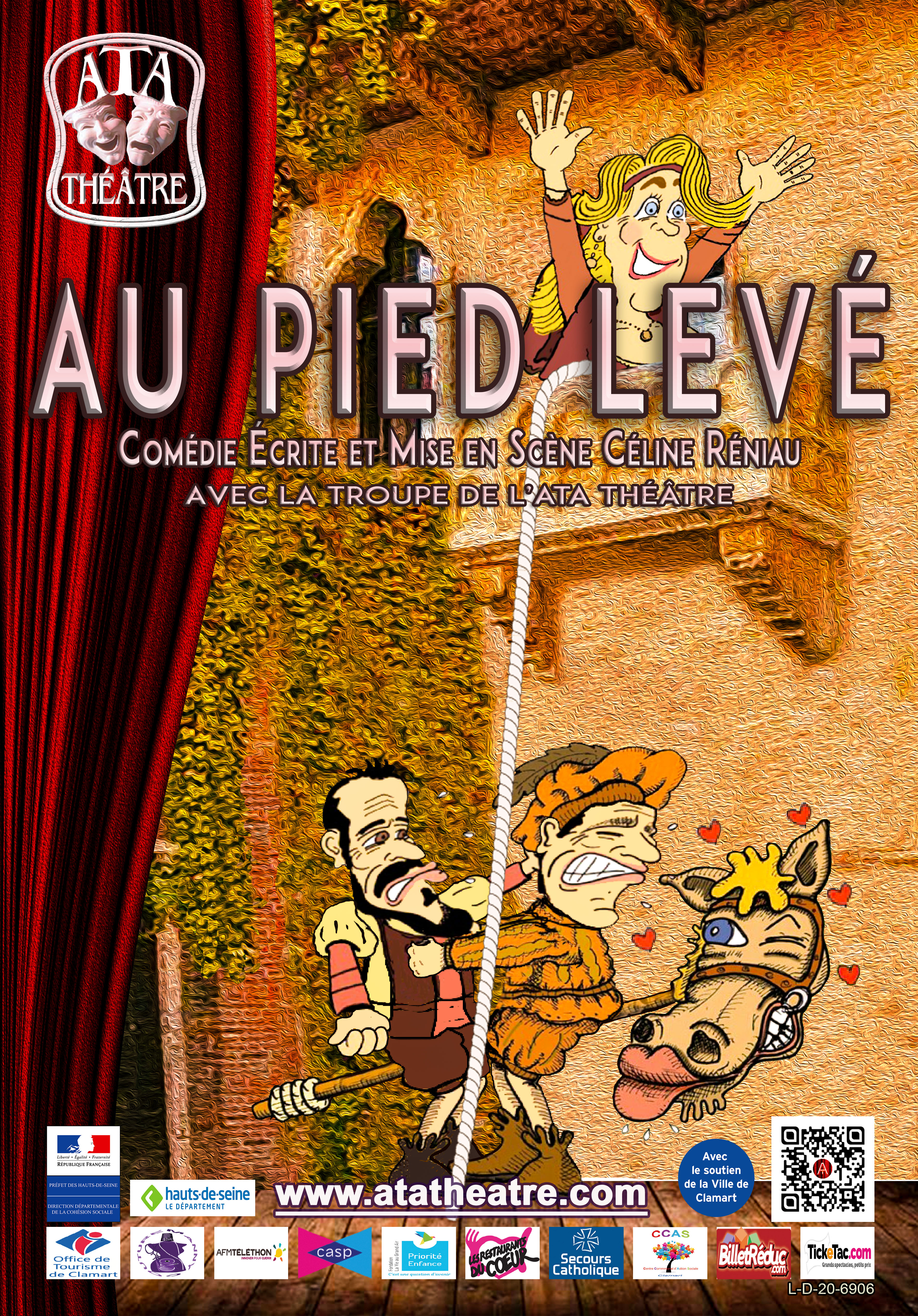 Affiche theatre Sketches l'hiver sera show de Céline Réniau